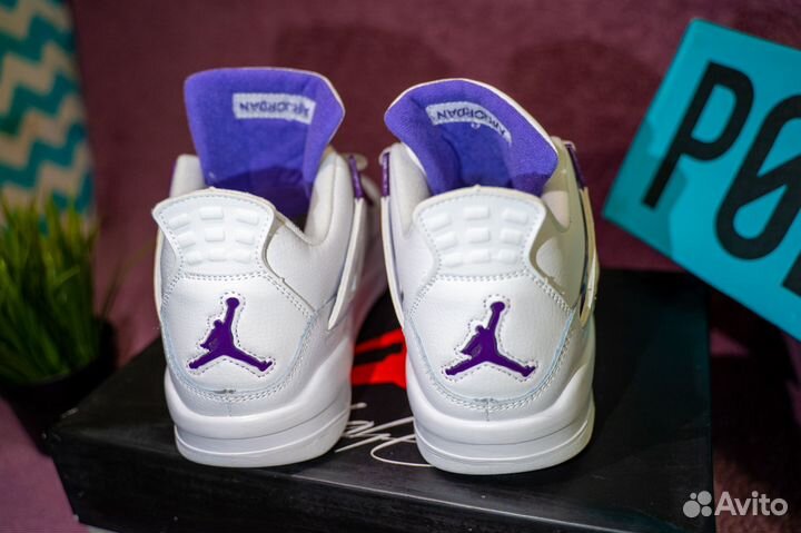 Nike Air Jordan 4 Retro Metallic Purple фиолетовые