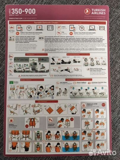 Инструкция по безопасности Turkish A350-900