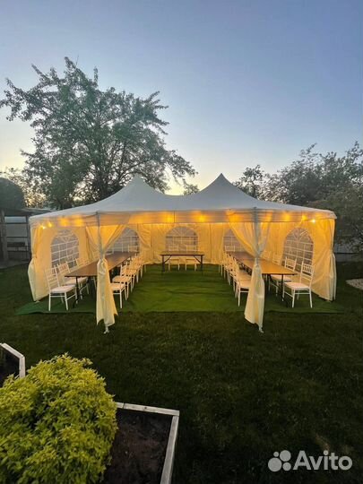 Аренда красивых шатров и банкетной мебели