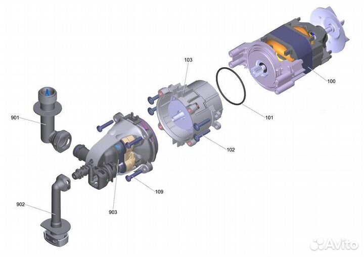 Мотор на мойки Kärcher K2-K3 (4.100-622)