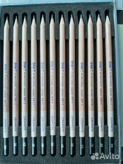 Набор графитных профессиональных карандашей, 12 шт
