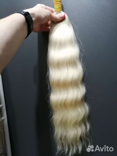 Волосы блонд волна