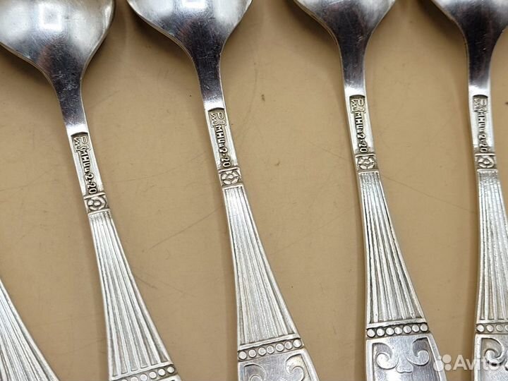 Ложки чайные набор 6 шт мельхиор мнц рмз СССР