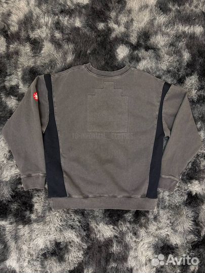 Свитшот Cav Empt серый погружной с перфорацией
