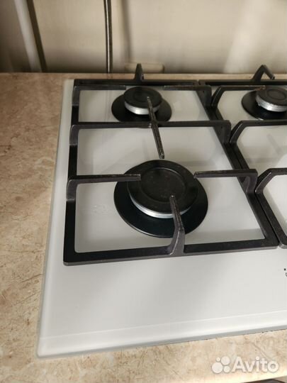 Газовая варочная панель 4 конфорки стекло