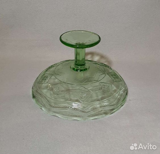 Фруктовница. Зелёное стекло