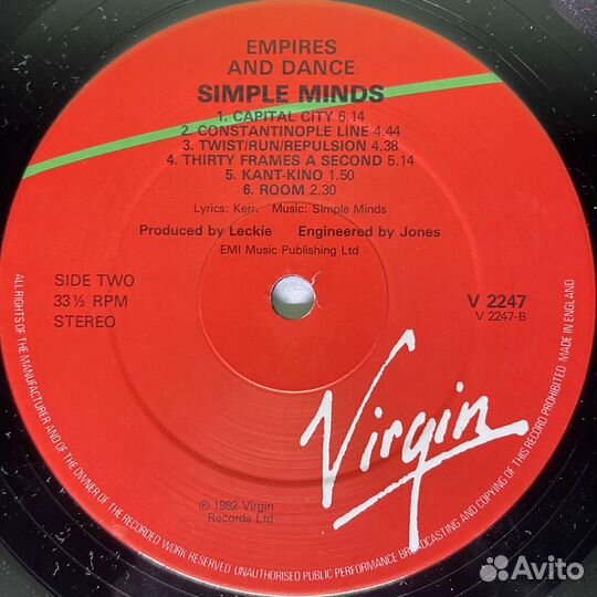 Simple Minds – Empires And Dance (Англия 1982г.)