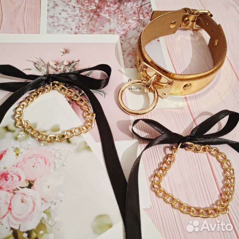 Чокер золотой с кольцом