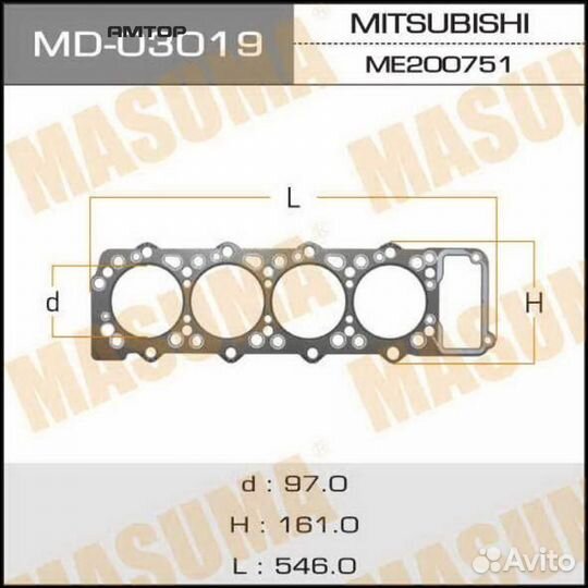 Masuma MD-03019 Прокладка гбц Masuma MD-03019