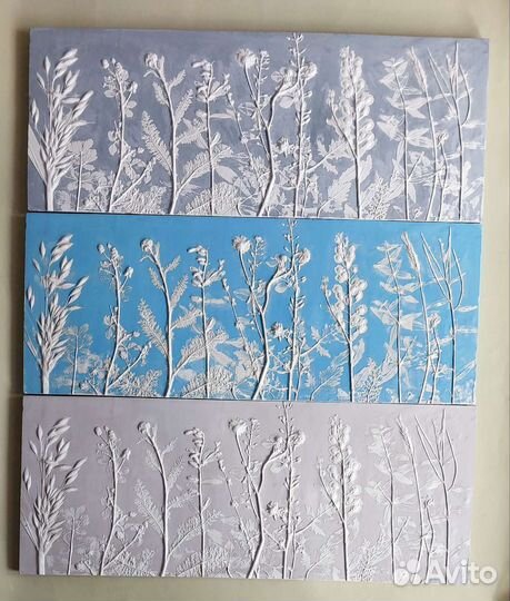 Пано картина барельеф из гипса Веджвуд