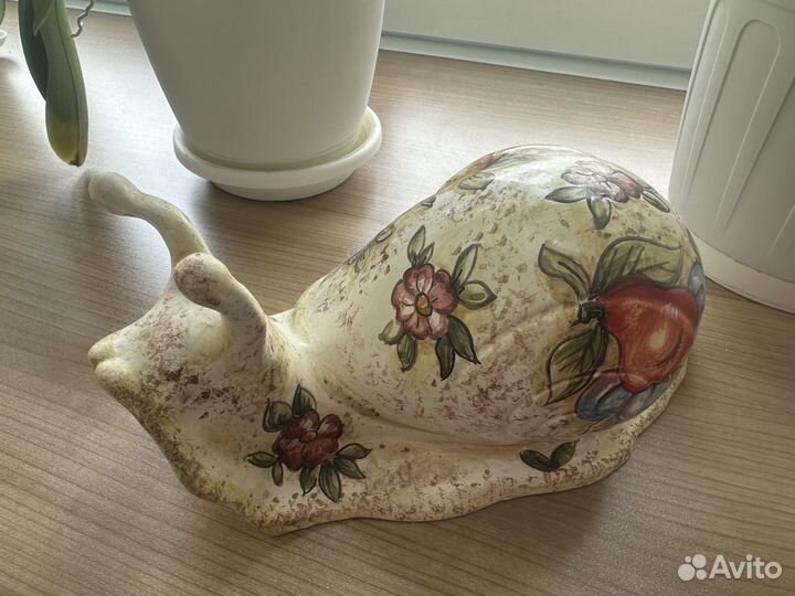 Статуэтка улитка керамическая