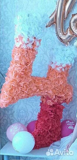 Цифра 4 6 7 на день рождения из салфеток