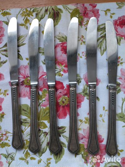 Мельхиоровые столовые ножи (Прибалтика, СССР)