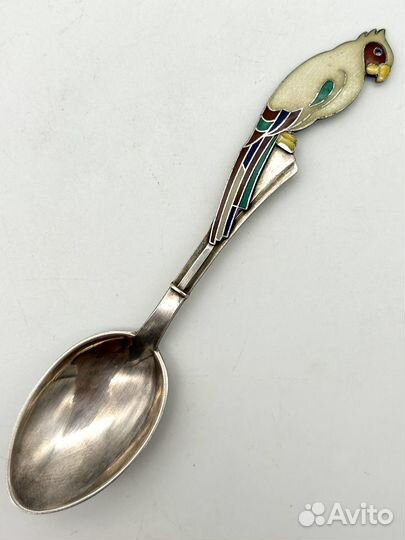 Чайная ложка «Попугай» серебро 916 проба 31,2 г