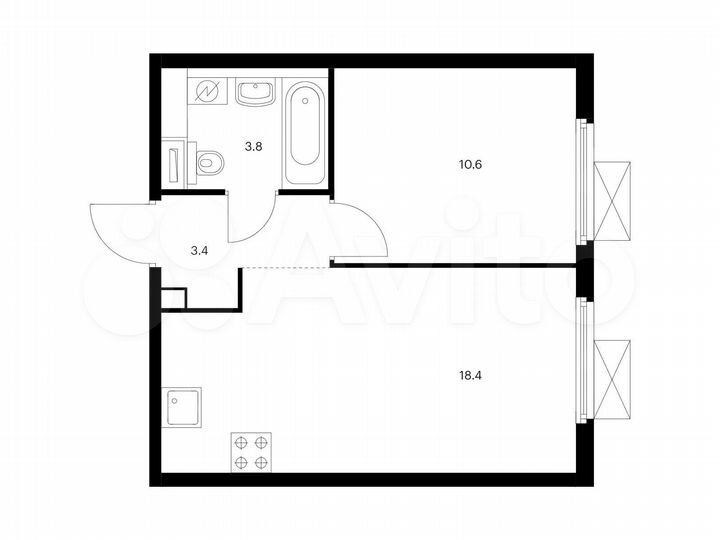 1-к. квартира, 36,2 м², 25/33 эт.