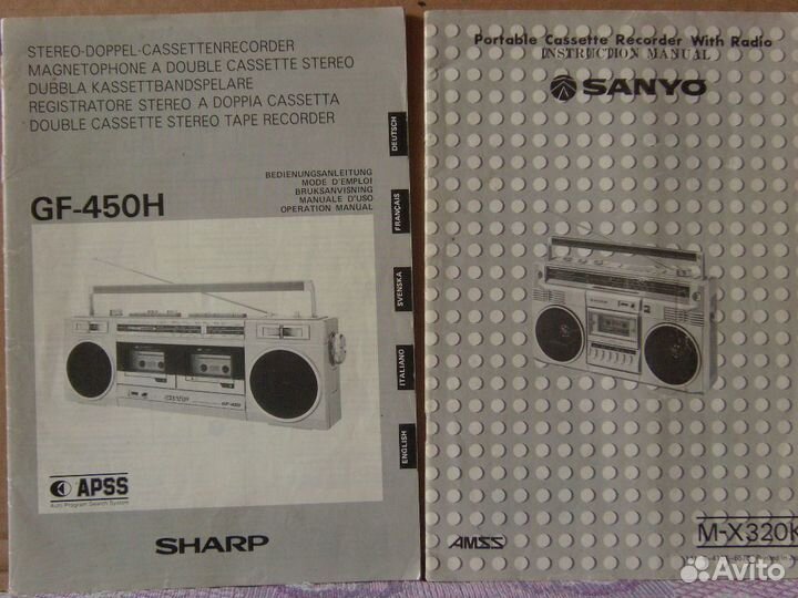 Sharp GF-575Z; GF-7500Z; akai GX-F71 и др. инструк
