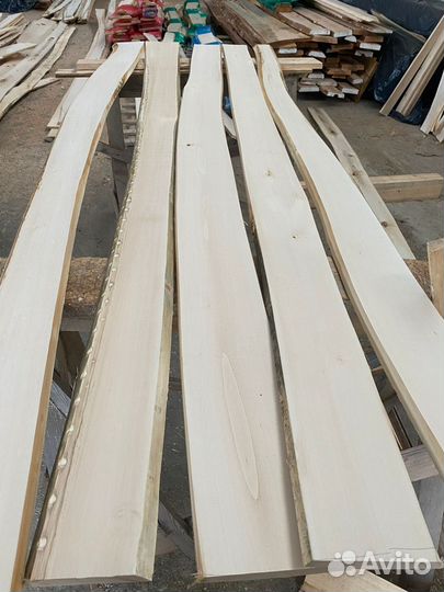 Липа необрезная доска