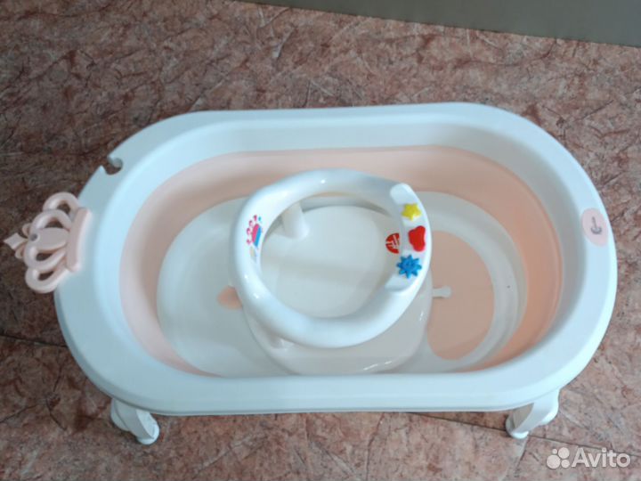 Детская ванночка для купания+стульчик для купания
