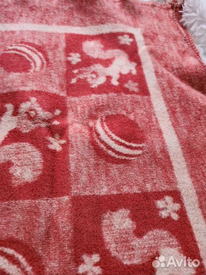 Одеяло детское СССР красное