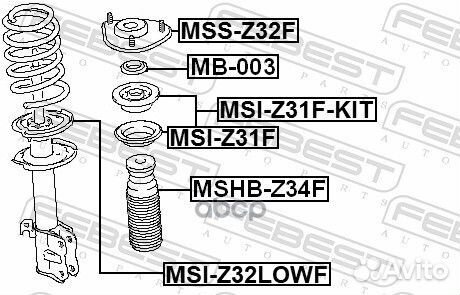 Опора переднего амортизатора MSS-Z32F Febest