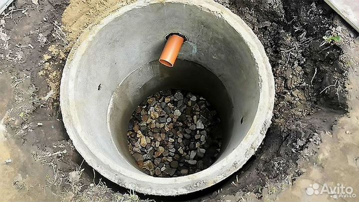 Септик из бетонных колец с установкой
