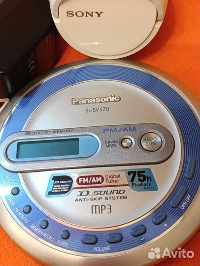 Cd mp3 плеер panasonicSL-SV 570, наушники sony