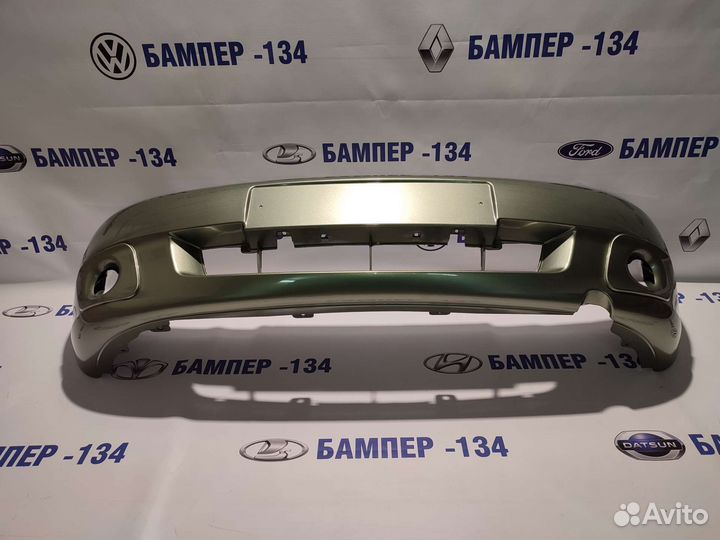 Бампер передний LADA kalina 1 Колумбийская зелень