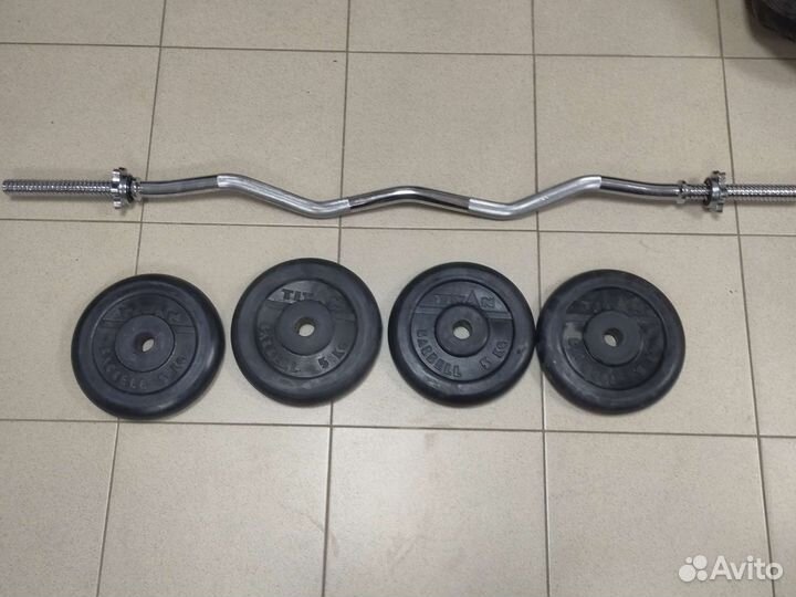 Гриф ez + 4диска по 5кг