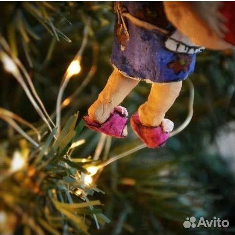 Елочная игрушка из ваты