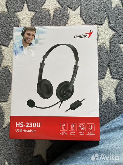 Наушники для компьютера с микрофоном genius