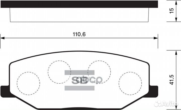 Колодки тормозные дисковые SP1540 Sangsin brake