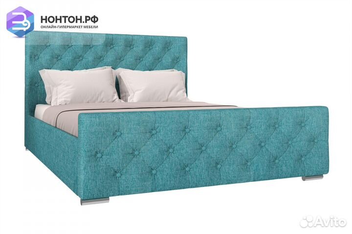 Кровать Мишель рогожка мята