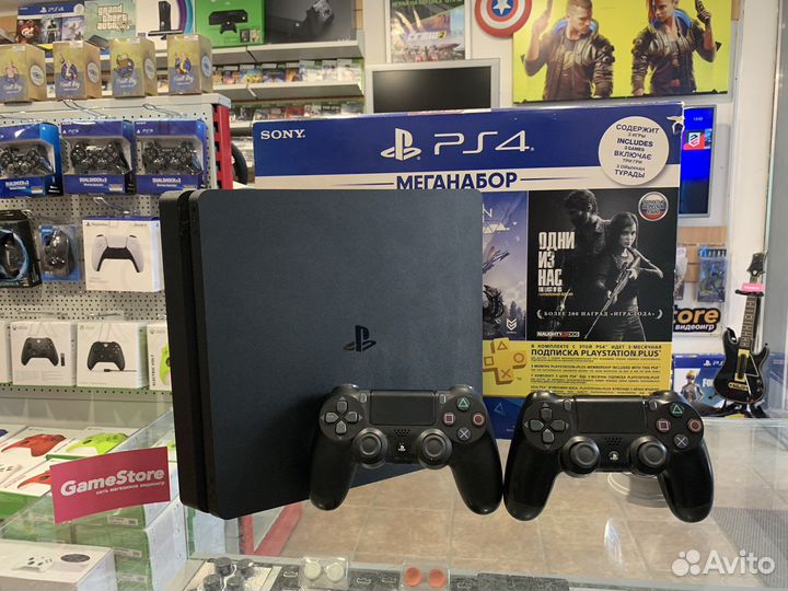 Sony PS4 Slim 1TB + 2 Геймпада