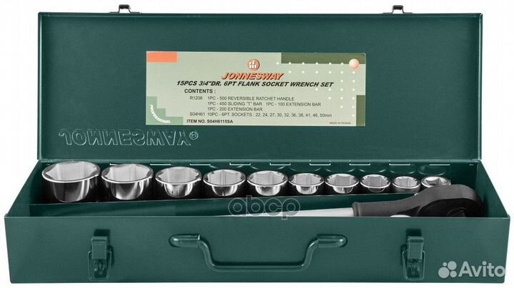 S04H6315SA набор головок торцевых 3/4''DR, 22