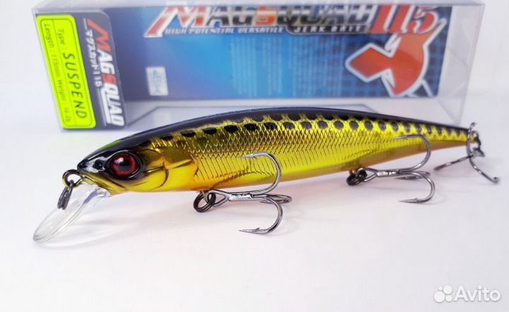 Воблер Jackall Mag Squad 115SP hl gold black