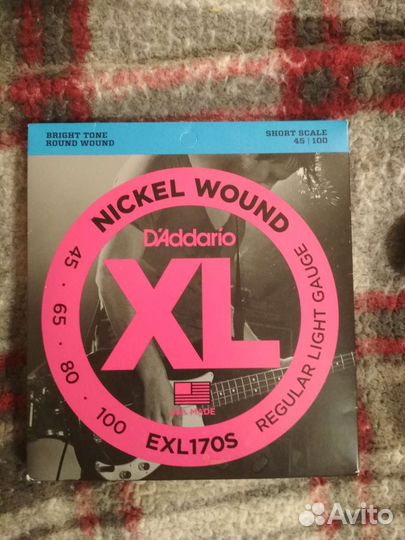 Струны для бас-гитары EXL170S D'Addario 45-100