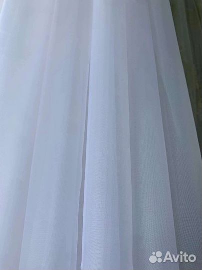 Тюль вуаль белый