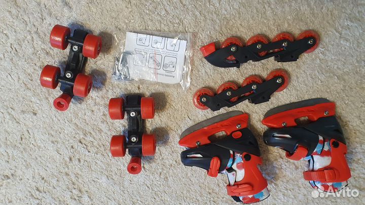 Ролики/коньки детские 3-в-1 р-р S