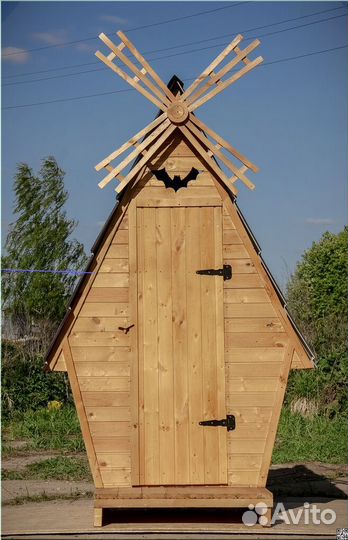 Дачный туалет деревянный KEY669