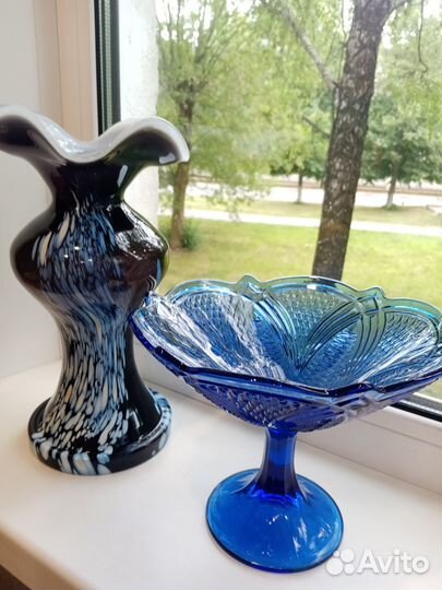 Ваза из цветного сульфидного стекла