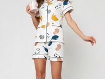 Милейшая летняя пижама с кошечками из 100% хлопок