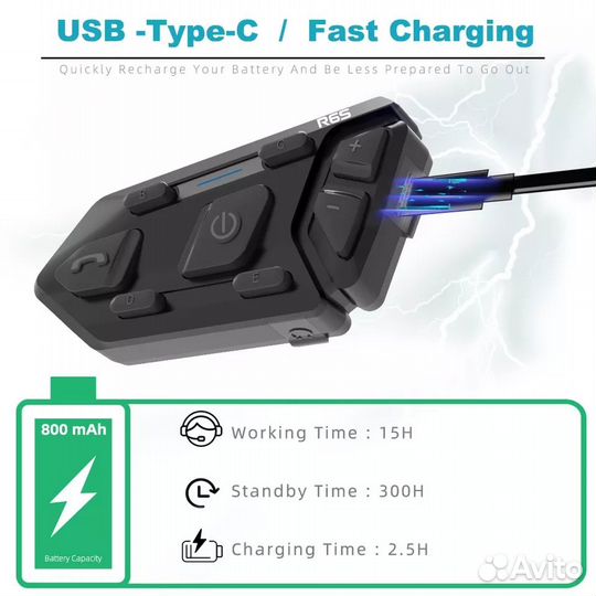 Bluetooth Гарнитура для Мотошлема мото гарнитура 6