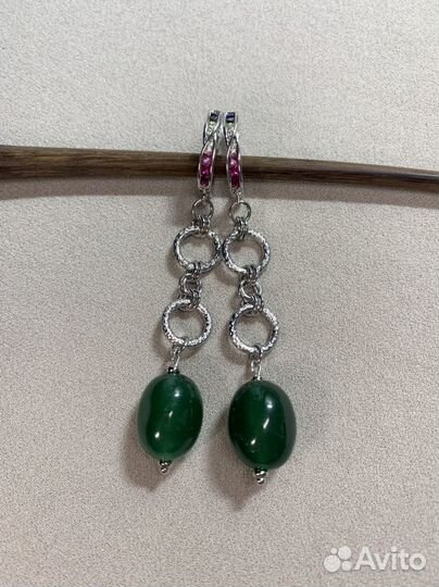 Серьги из натуральных камней