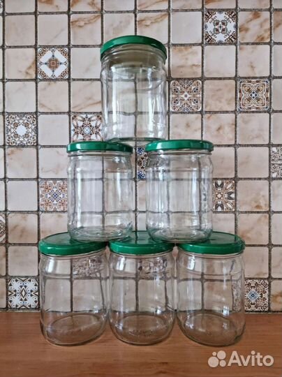 Банки стеклянные 0,45 л с винтовой крышкой