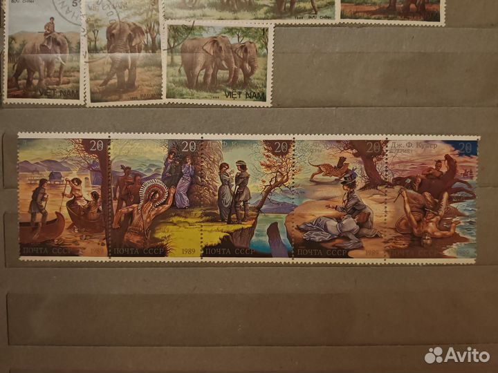 Марки СССР по произведениям Купера, флора и фауна