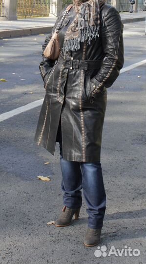 Кожаный плащ женский натуральная кожа