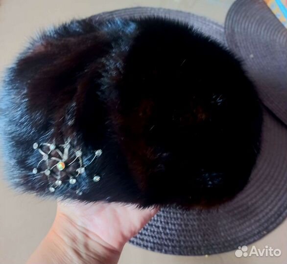 Норковый мягкий берет