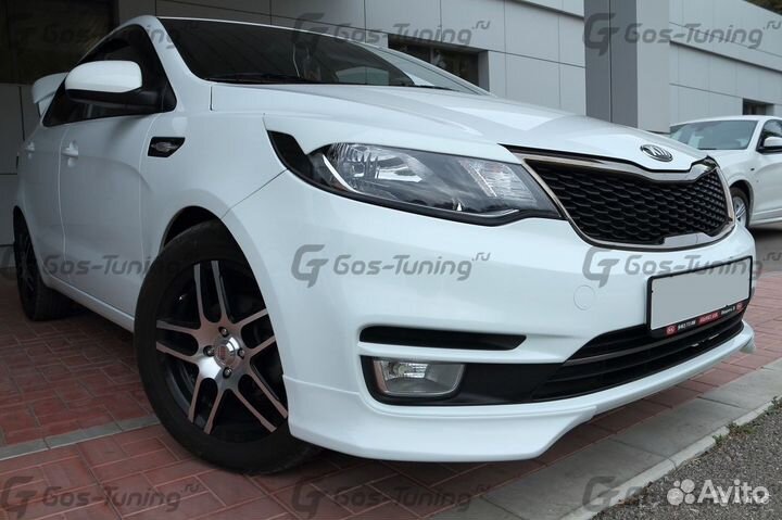 Тюнинг Реснички на Переднюю Оптику для Kia Rio 3