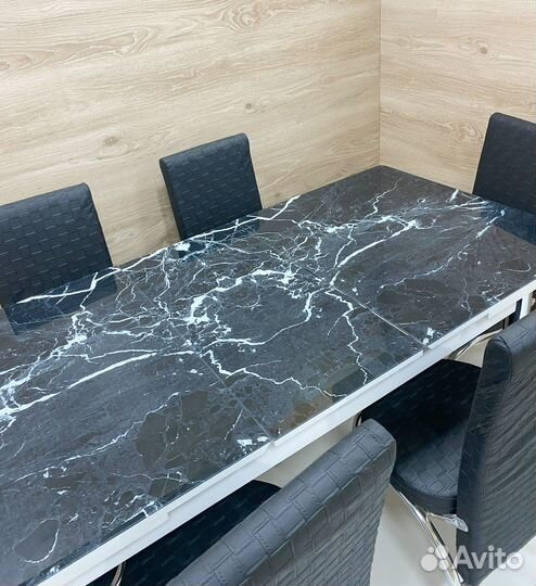 Обеденная группа стол и стулья 6шт