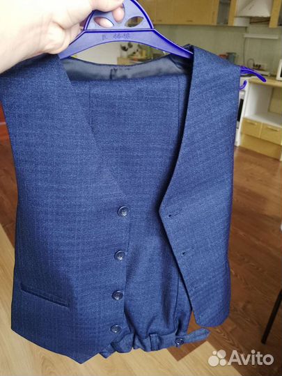 Костюм для школы синий 128-134